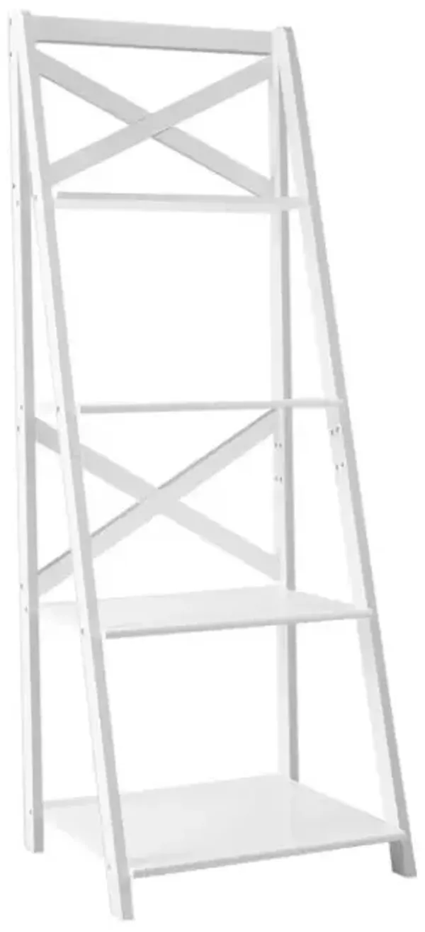 4-Tier Leaning Free Standing Ladder Shelf Bookcase Display Shelf
