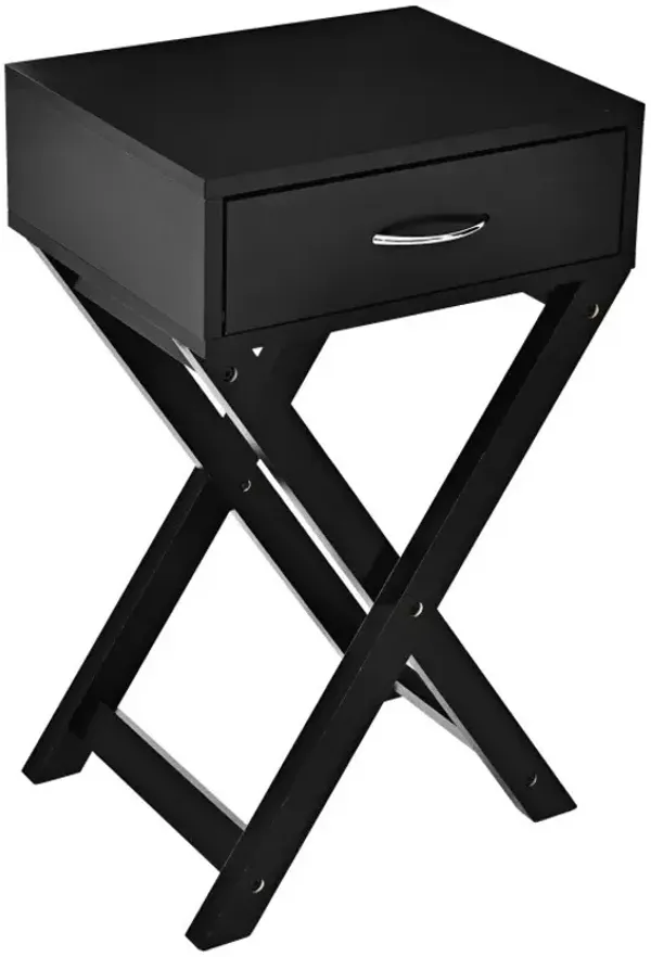 Design Sofa Side Table with X-Shape Drawer for Living Room Bedroom