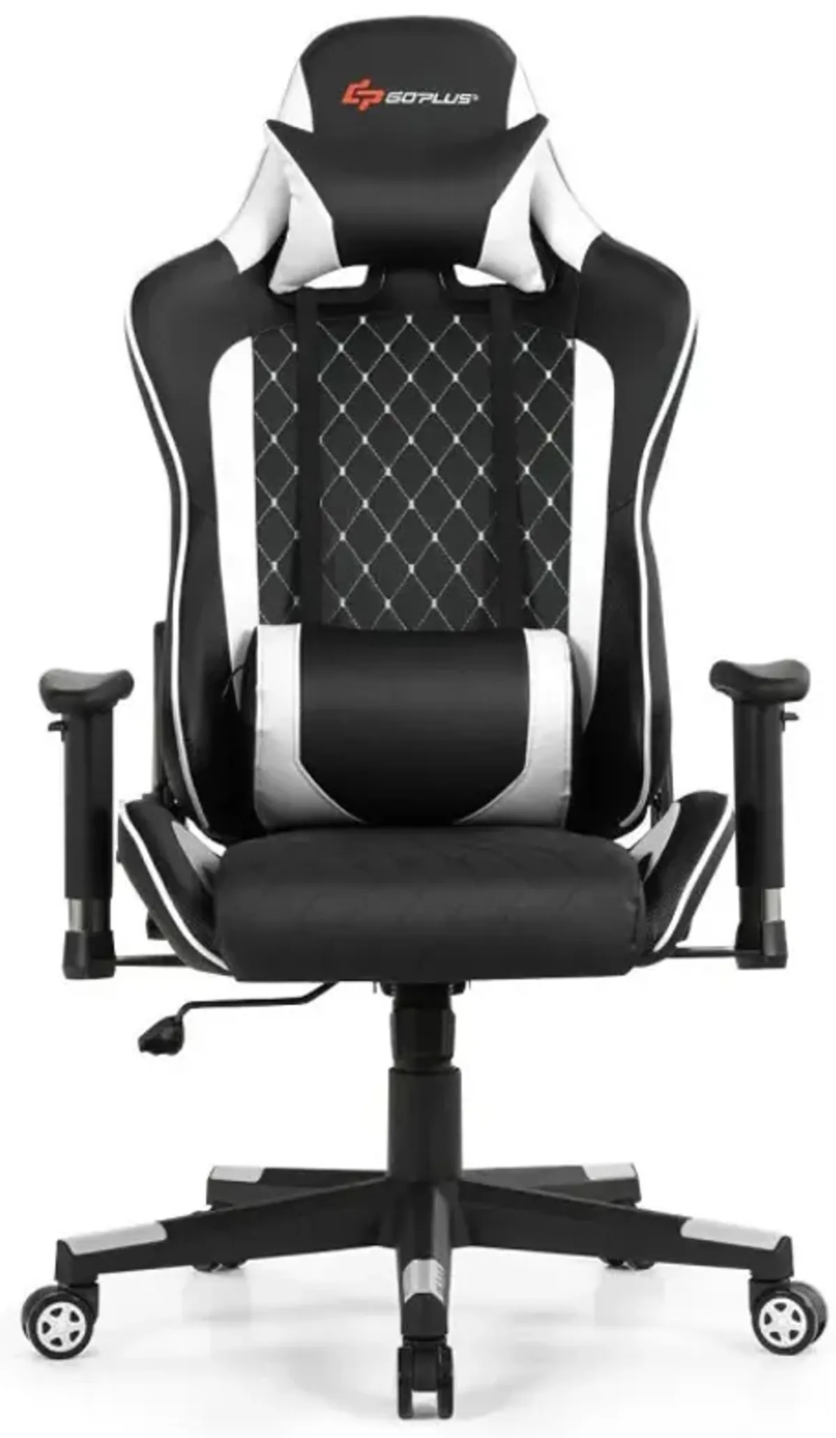 Massage Gaming Chair with Lumbar Support and Headrest