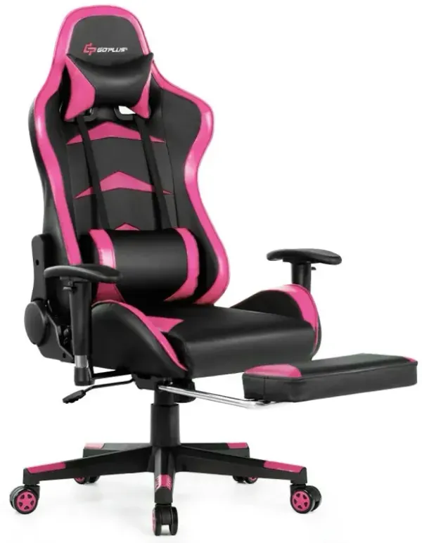 Massage Gaming Chair with Footrest