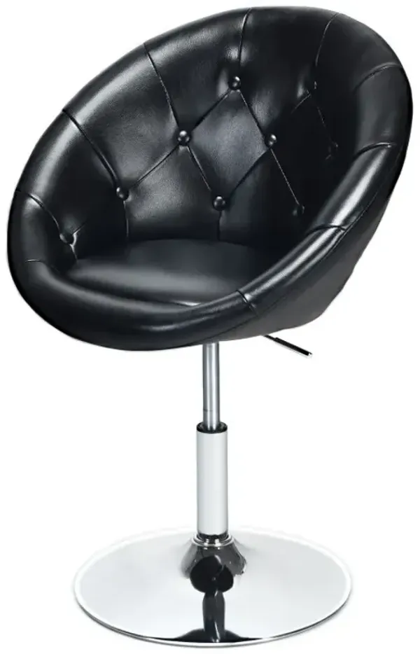 1 Piece Adjustable Modern Swivel Round Tufted Chair