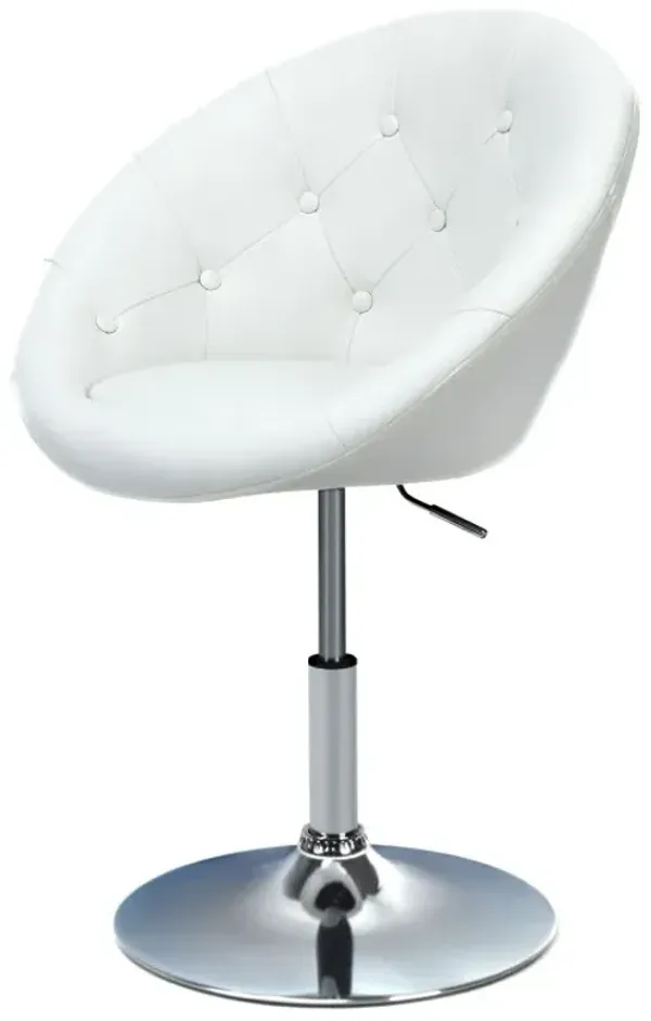 1 Piece Adjustable Modern Swivel Round Tufted Chair