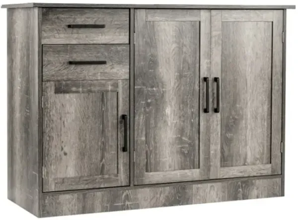 Buffet Server Storage Cabinet with 2-Door Cabinet and 2 Drawers