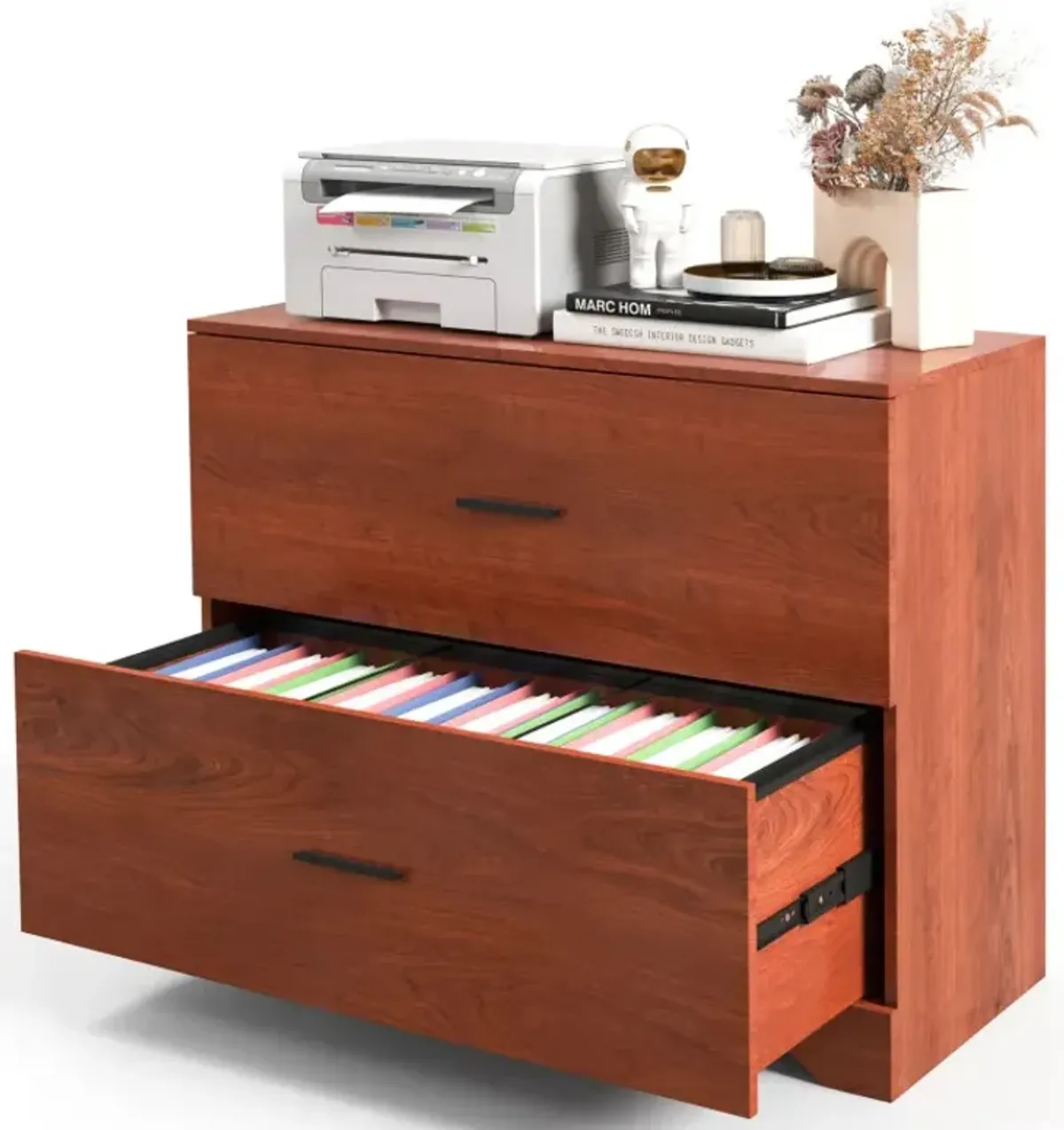 2-Drawer Lateral File Cabinet with Adjustable Hanging Bars for Home and Office