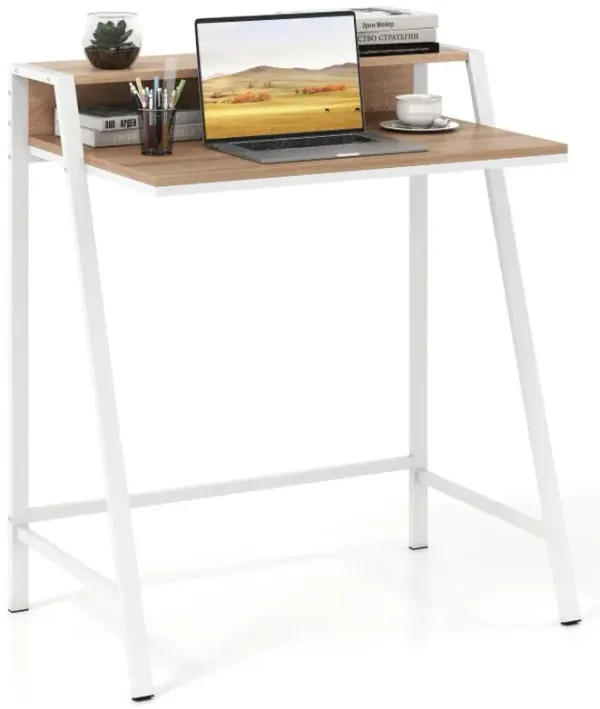 2 Tier Computer Desk PC Laptop Table Study Writing Home Office