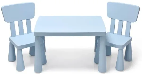 3 Pieces Multifunction Activity Kids Play Table and Chair Set