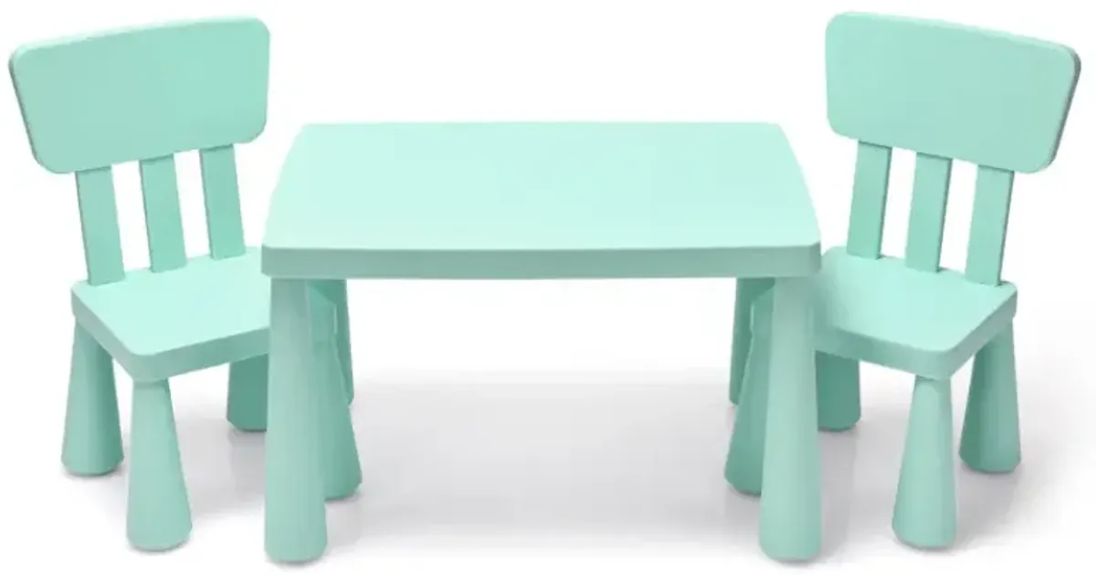 3 Pieces Multifunction Activity Kids Play Table and Chair Set