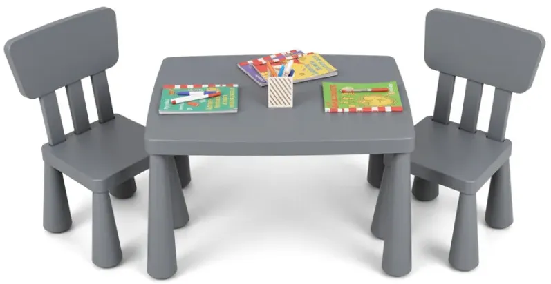 3 Pieces Multifunction Activity Kids Play Table and Chair Set