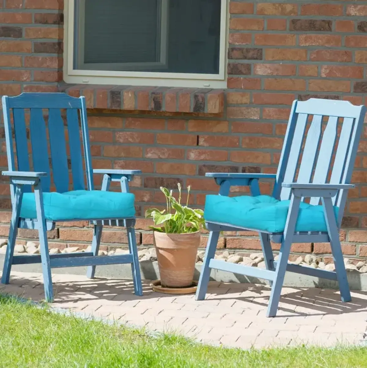 21 Inch x 21 Inch Patio Chair Seat Cushion Pads for Indoor and Outdoor