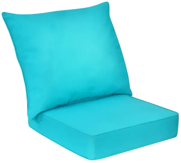 Deep Seat Chair Cushion Pads Set with Rope Belts for Indoor and Outdoor