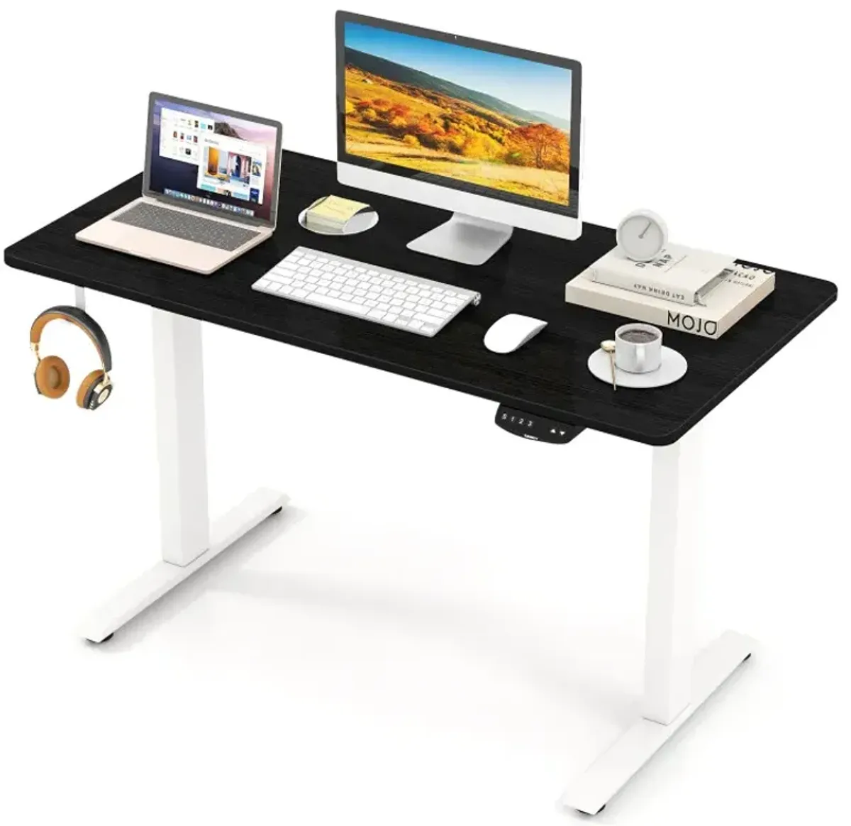 Electric Standing Desk Height Adjustable with 3 Memory Heights Black