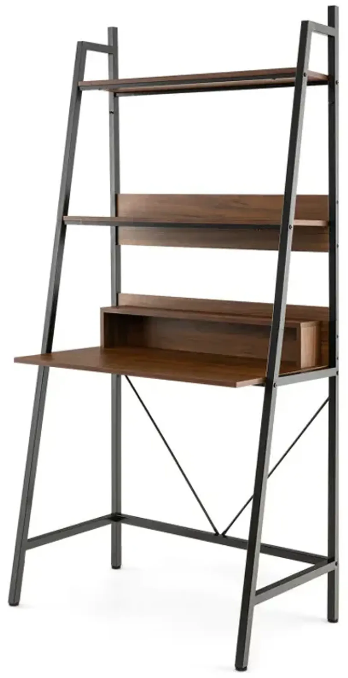 71” High Freestanding Laptop Desk with Open Shelves for Living Room Bedroom Study