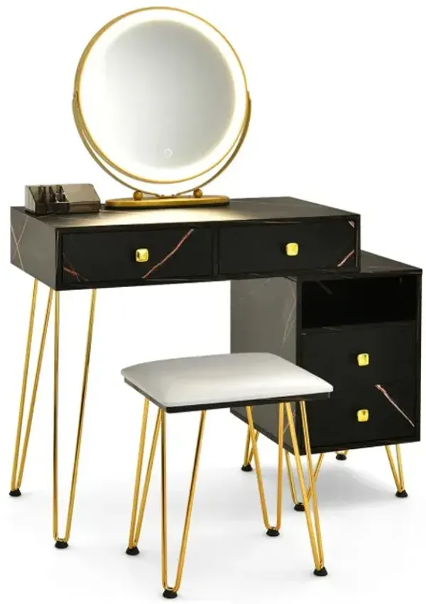 Modern Dressing Table with Storage Cabinet