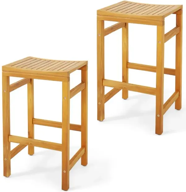 30-Inch Height Bar Chair with Saddle Shaped Seat and Sturdy Footrest