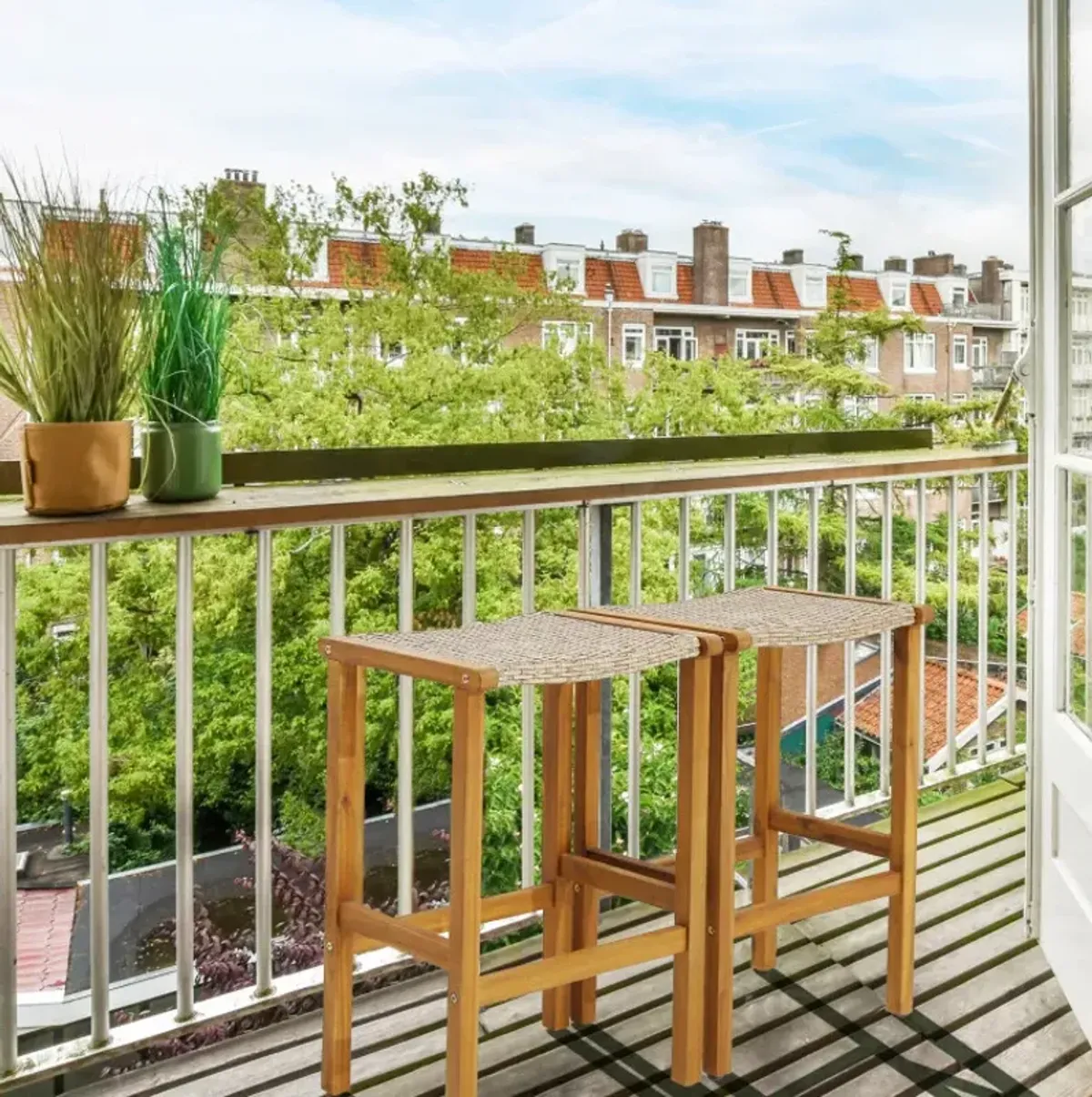 Patio Wood Bar Stools Set of 2/4