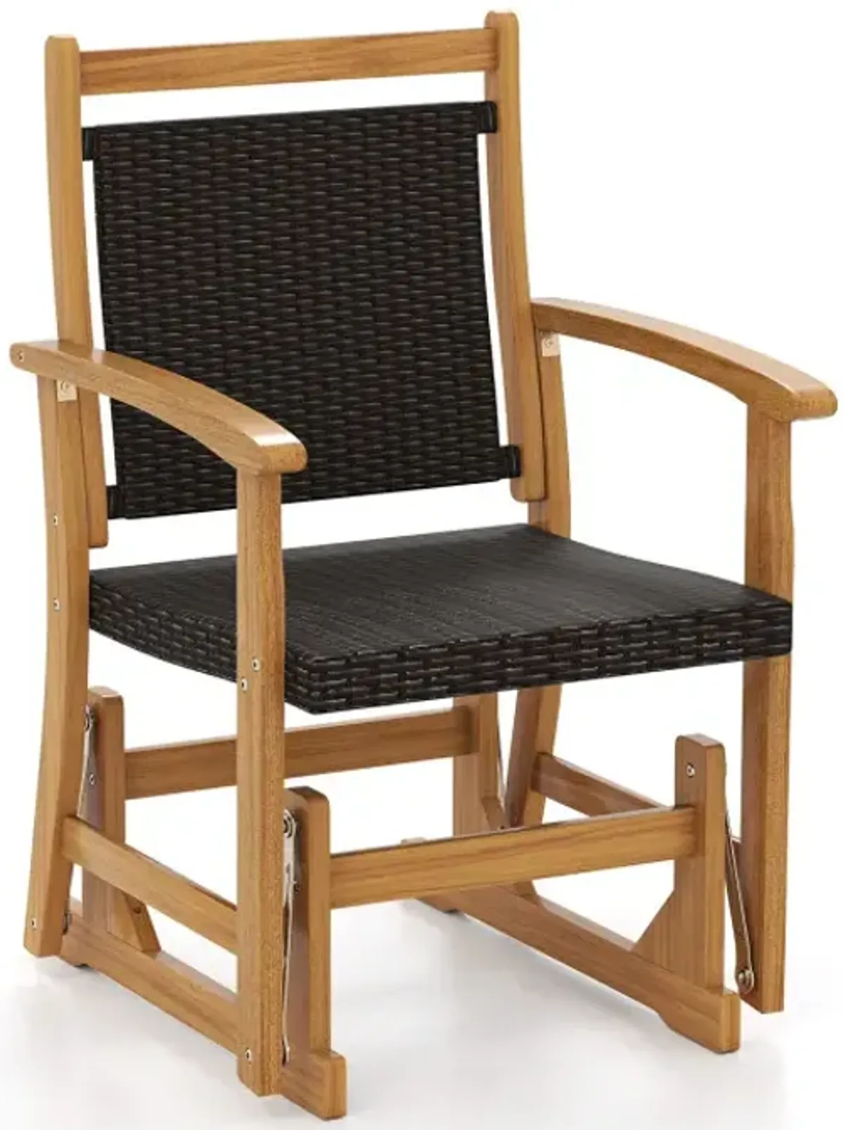 Outdoor Rocking Armchair with Curved Armrests