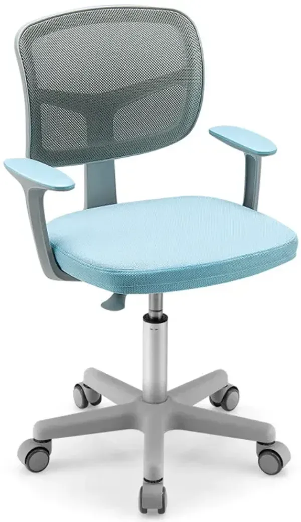 Adjustable Desk Chair with 5 Rolling Universal Casters for Kids