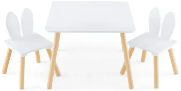 3 Pieces Kids Table and Chairs Set for Arts Crafts Snack Time