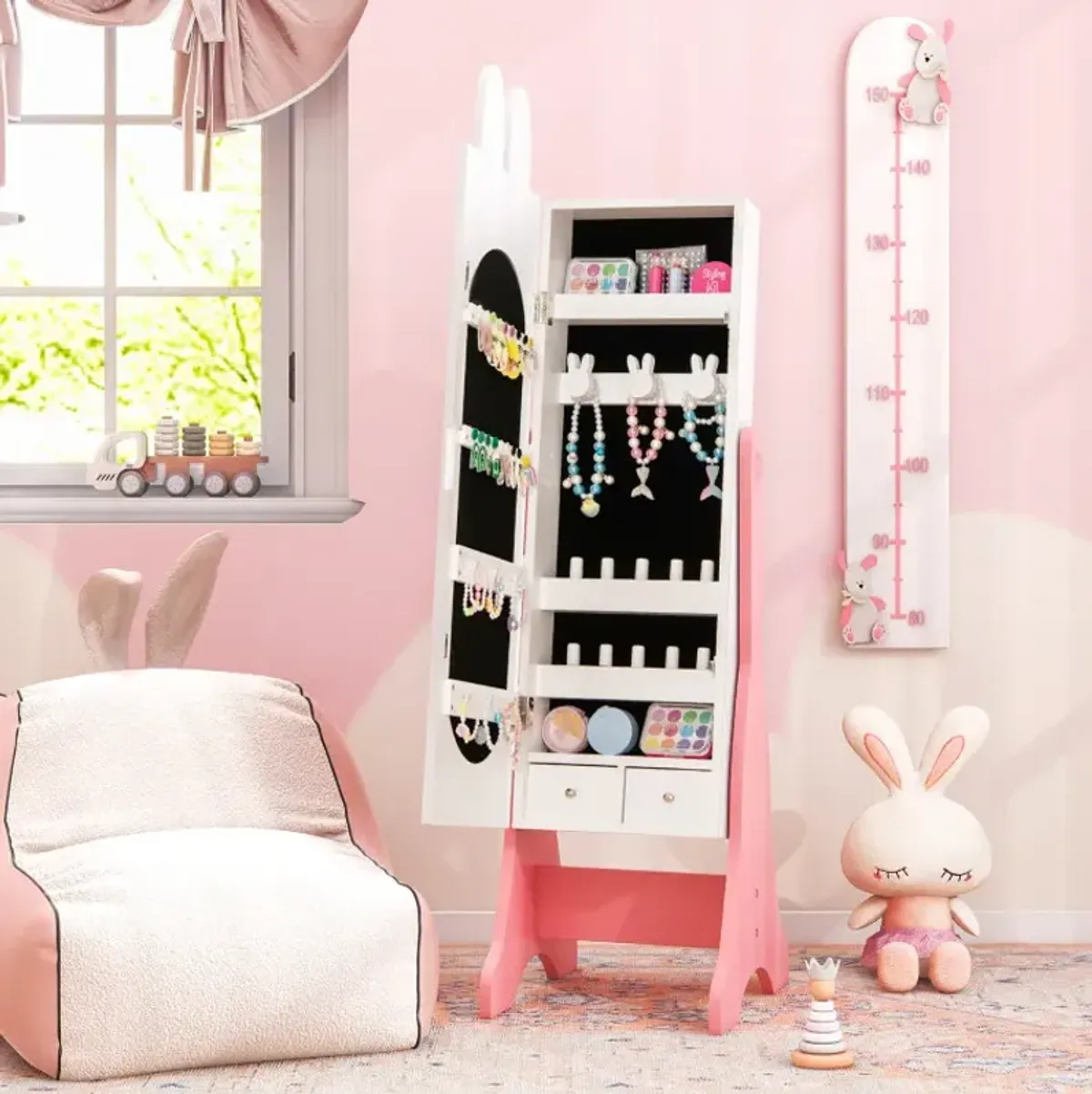 Kids Room Furniture Set with Princess Vanity Table and Chair