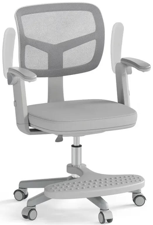 Kids Desk Chair Children Study Chair with Adjustable Height Armrest and Footrest