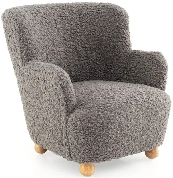 Sherpa Kids Sofa Comfy Toddler Armchair with Solid Rubber Wood Legs