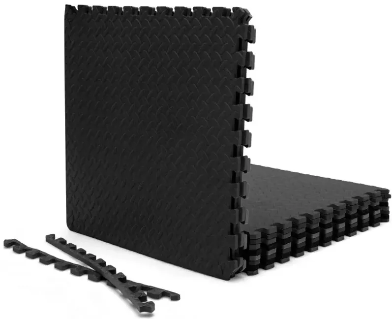 12 Pieces Flooring Mats Interlocking EVA Foam Exercise Mats with Anti-slip Surface