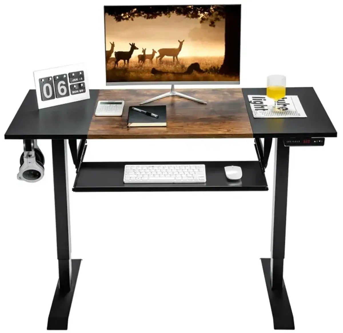 48 Inch Standing Desk with Keyboard Tray