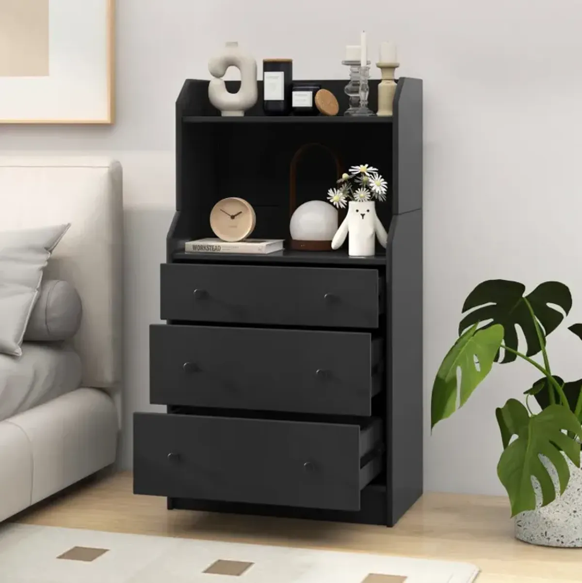 Modern Storage Dresser with Anti-toppling Device