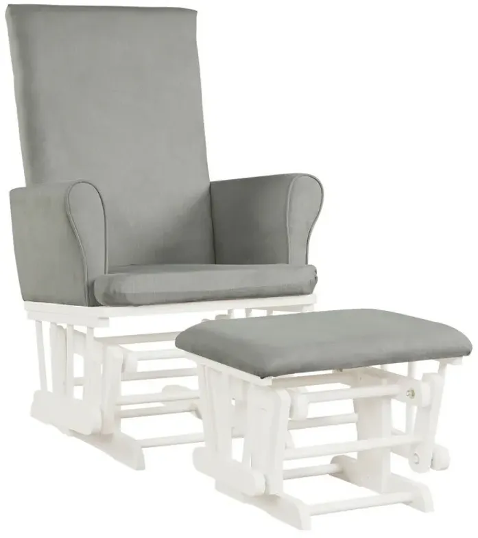 Baby Nursery Relax Rocker Rocking Chair Glider and Ottoman Cushion Set