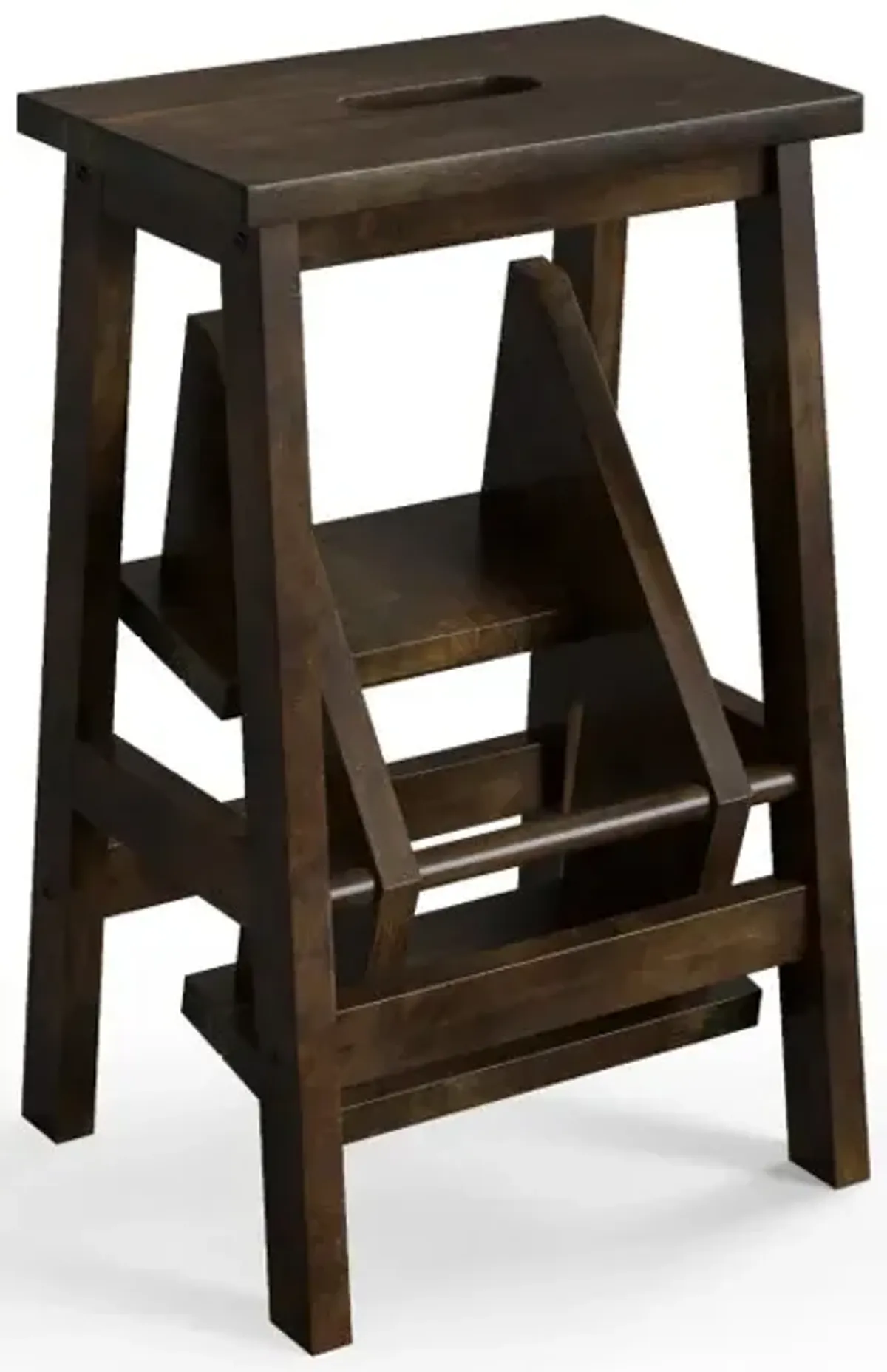 3-in-1 Rubber Wood Step Stool with Convenient Handle