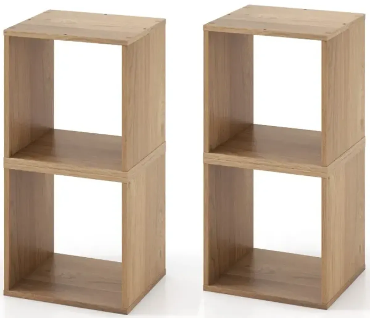 2 Cubes Stackable Bookcase for Living Room and Study