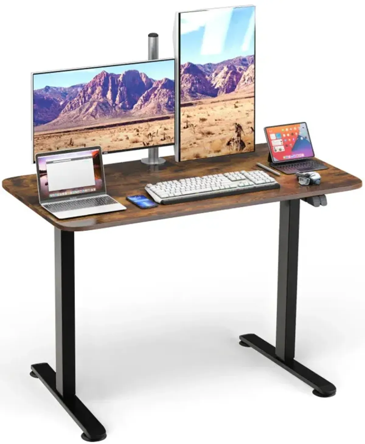 Electric Standing Desk Adjustable Stand up Computer Desk Anti-collision