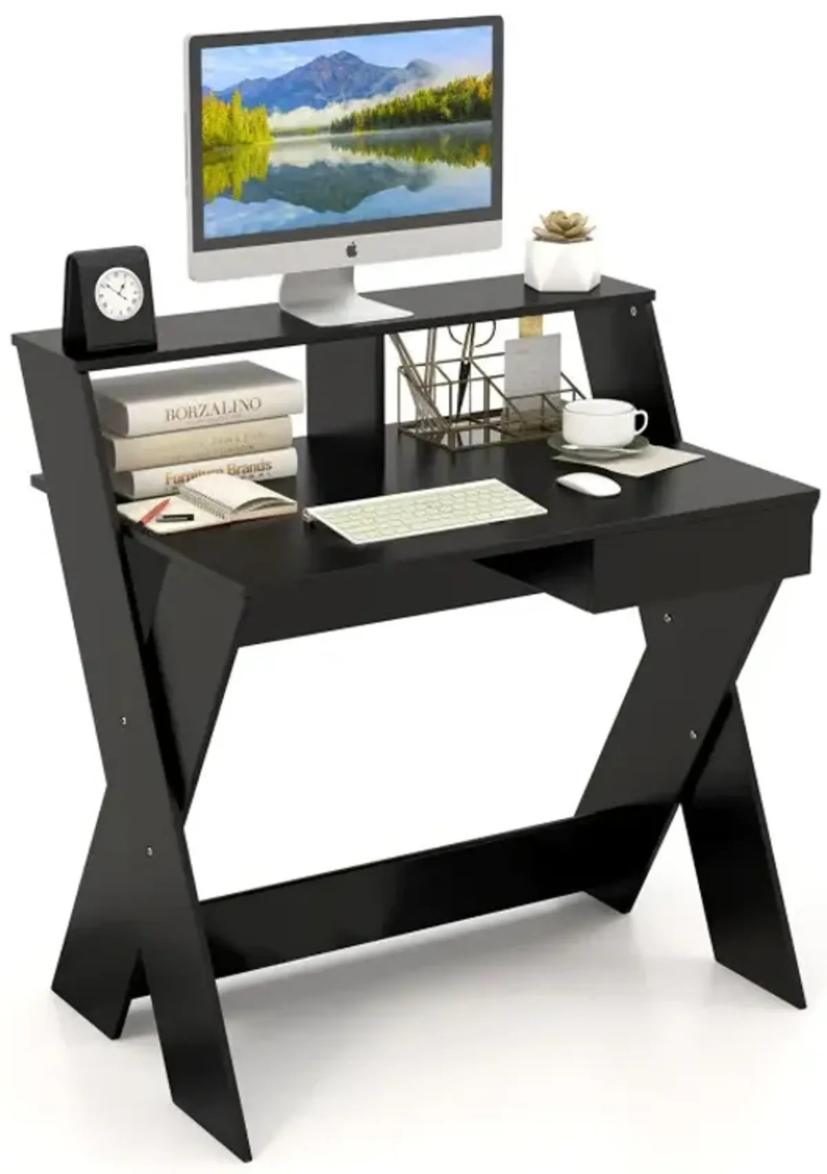 Small Computer Desk with Storage Drawer