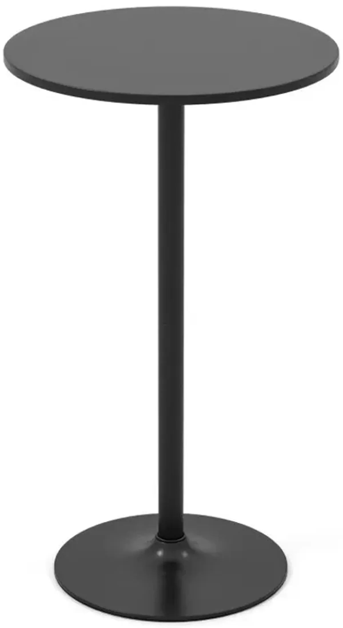 24 Inch Modern Round Cocktail Table with Metal Base and MDF Top