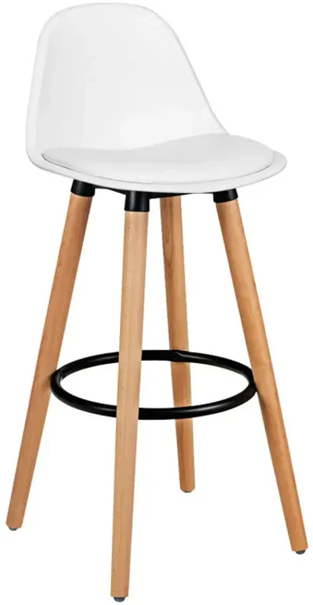 2 Pieces Mid-Century Barstool 28.5 Inch Dining Pub Chairs