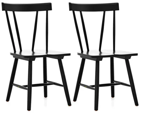 Armless Chairs with Solid Rubber Wood Frame