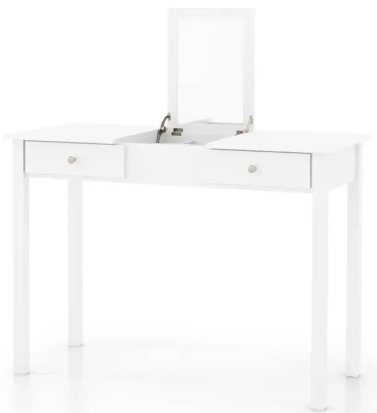 Vanity Desk Makeup Dressing Table with Flip Top Mirror and Drawers
