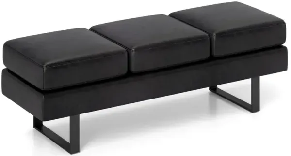 Waiting Room Bench Seating Long Bench with Metal Frame Leg