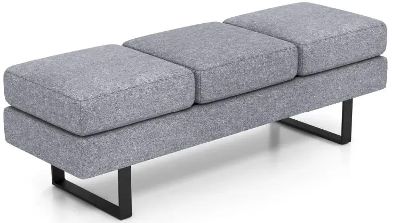 Waiting Room Bench Seating Long Bench with Metal Frame Leg