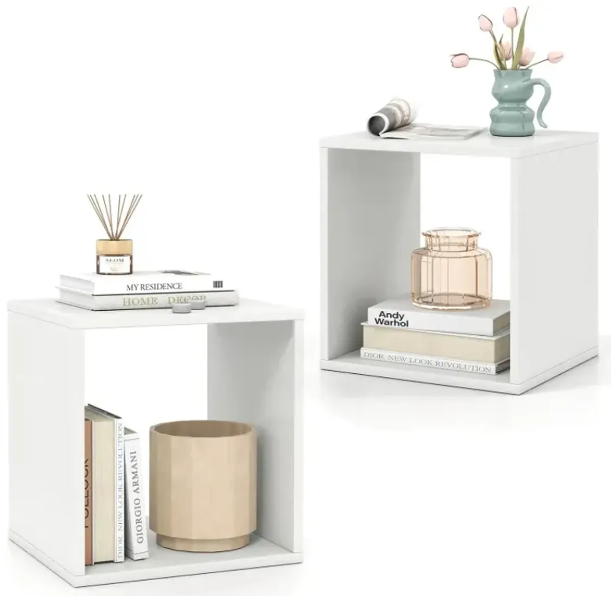 Cube Storage Organizer Set of 2 for Living Room Bedroom Study
