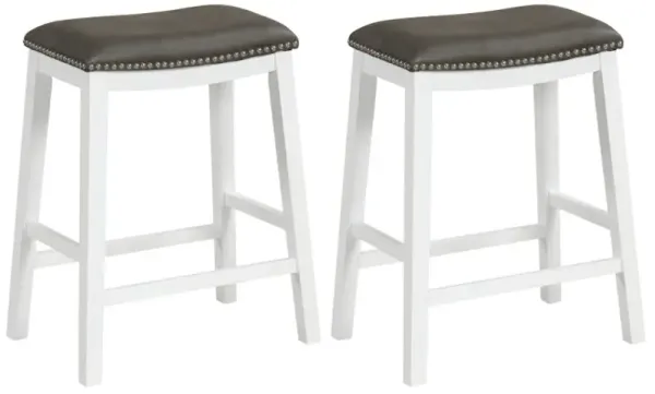 26 Inch Counter Height Bar Stool Set of 2 with Upholstered Seat