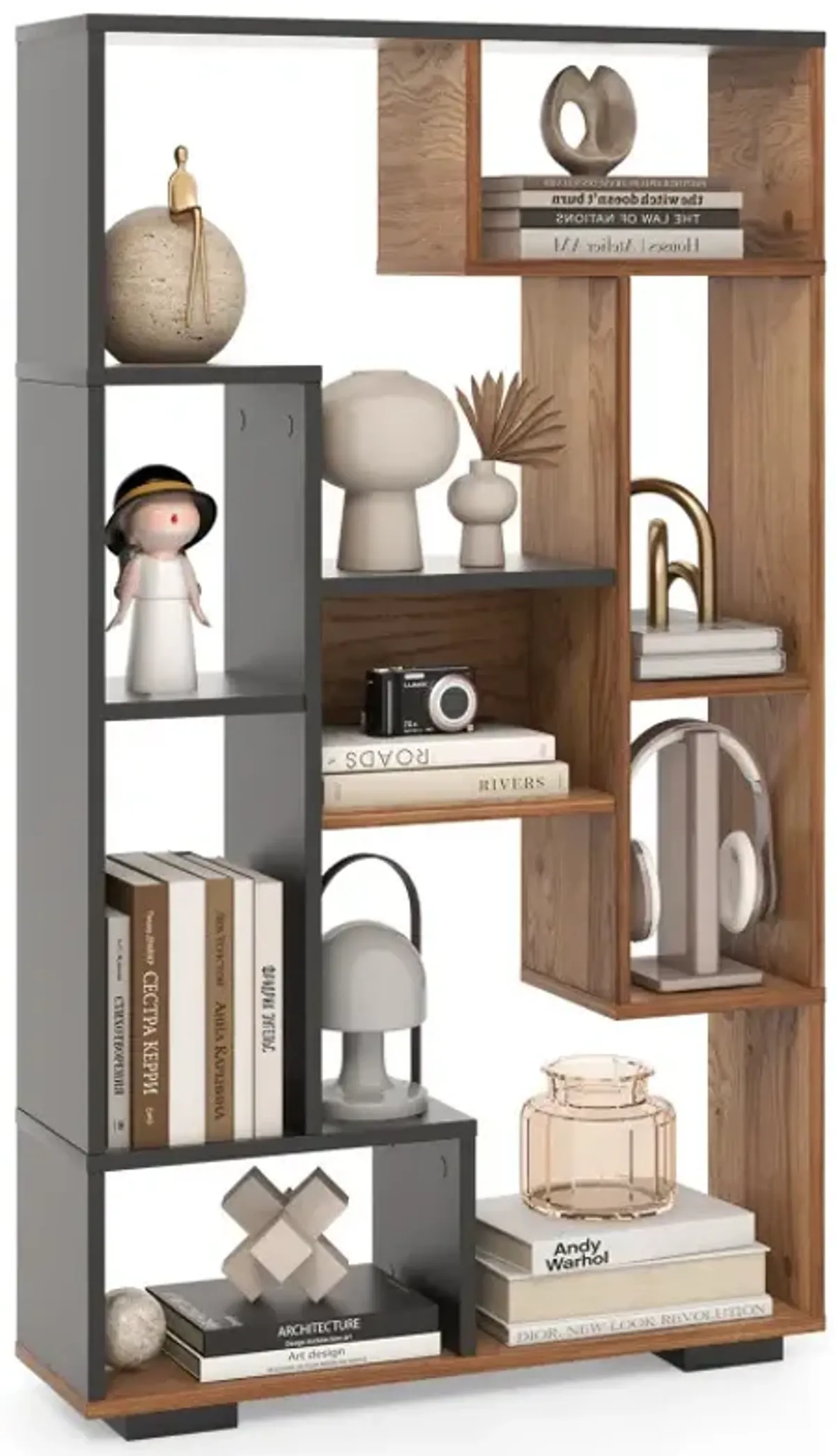 47-Inch Tall Bookshelf for Home Office Living Room