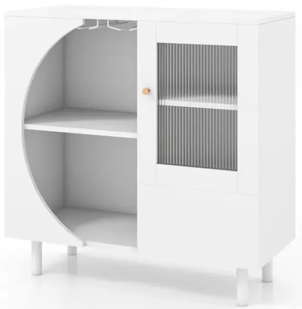 Kitchen Sideboard with Glasses Holder for Living Room Dining Room