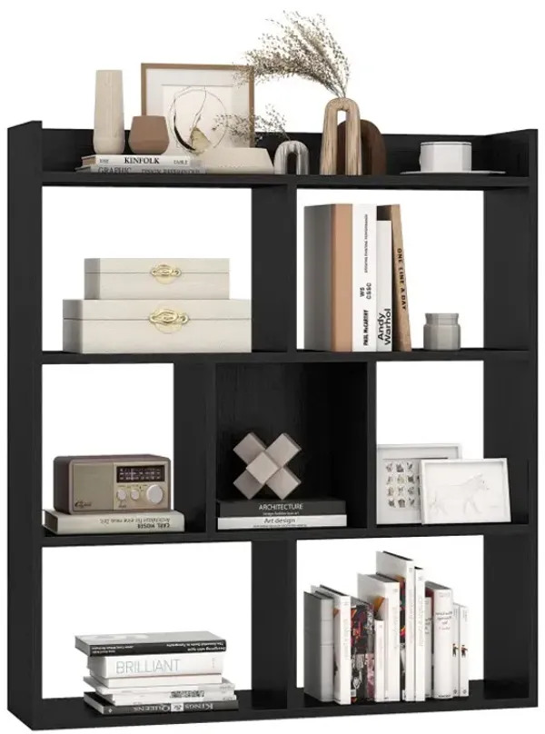 7 Cubes Open-back Bookshelf with Anti-Toppling Devices