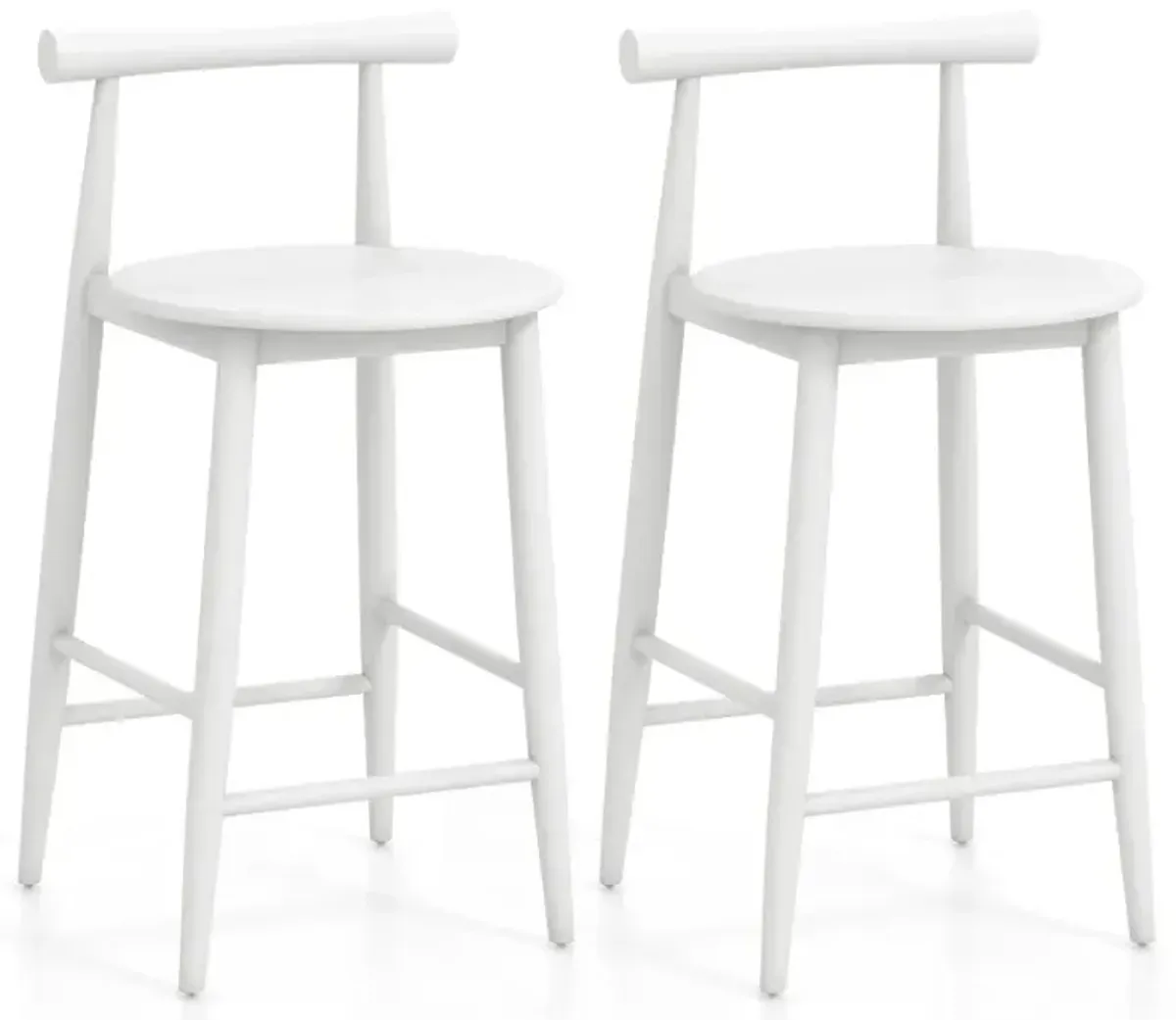 Counter Height Bar Chair Set with Acacia Wood Frame and Supporting Legs