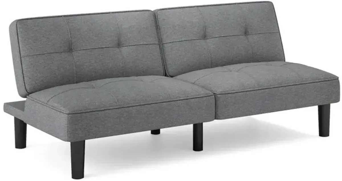 Convertible Folding Futon Sofa Bed with 6-Position Adjustable Backrest