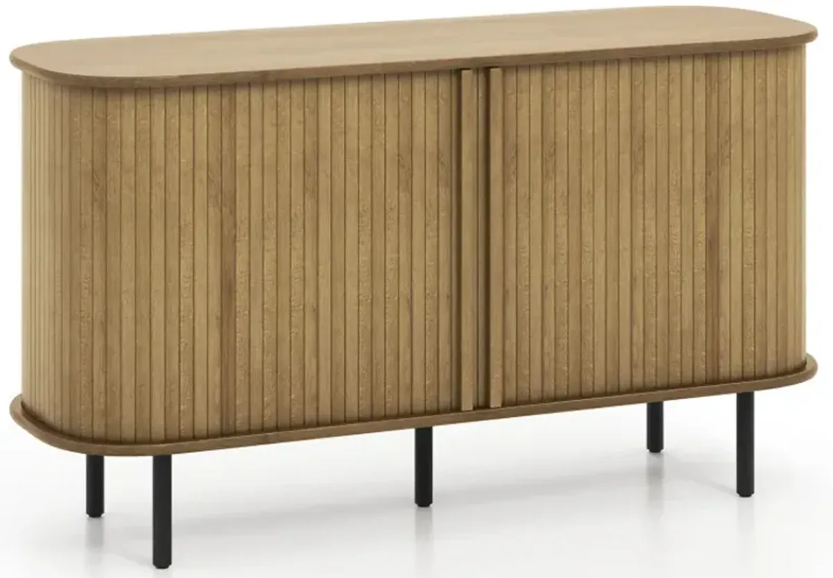 47 Inch Sideboard Buffet Cabinet with Adjustable Shelves for Kitchen Dining Room Living Room Entryway