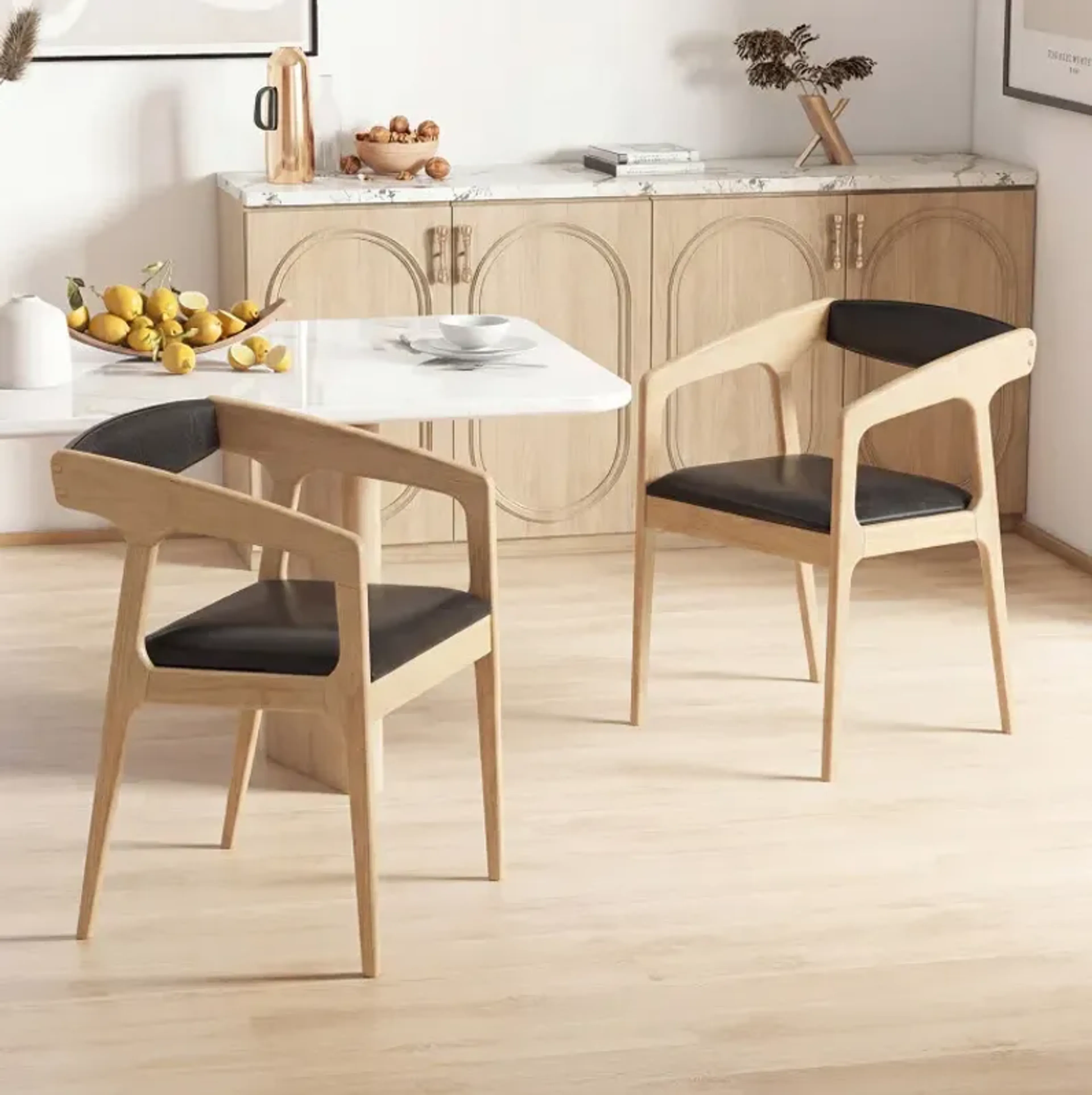Wood Dining Chair Set of 2 Farmhouse Kitchen Dining Room Chairs