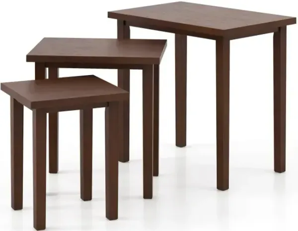 3-Piece Farmhouse Rectangle Side Table Set for Living Room