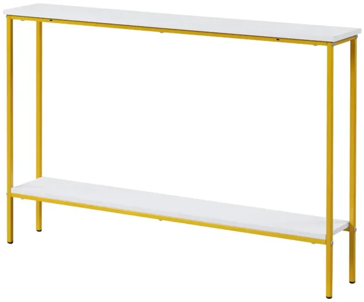 44 Inch Console Table with Shelf with Dual Anti-Tipping Kits